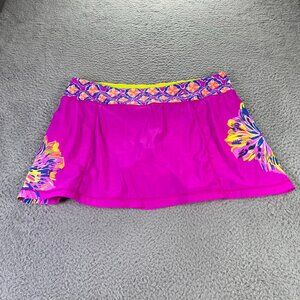 Lilly Pulitzer Luxletic Skort Womens XL Pink Floral Athletic Josephine UPF 50+